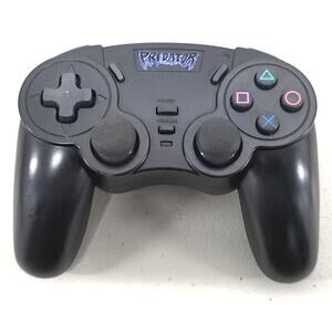 Predator Wireless PS2 Controller Black No Receiver AS IS Parts Repair